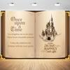 12x8ft Once Upon a Time Backdrop Fairtale Book Castle Princess Birthday Photography Background Girls Happy Birthday Party Banner Decorations Supplies Photo Booth Props view 1