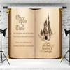 12x8ft Once Upon a Time Backdrop Fairtale Book Castle Princess Birthday Photography Background Girls Happy Birthday Party Banner Decorations Supplies Photo Booth Props view 3