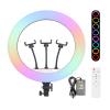 KASINshooting Photographic Camera Multi Color Selfie Tripod Ringlight Kit Dimmerble 56cm 22 inch Led RGB Circle Ring Light for Live Broadcast (22" Ring Light) view 1