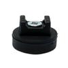 22mm Dia x 6mm high Rubber Coated Cable Holding Magnet with 4mm Hole Cable Tie Clip (Black) - 4.3kg Pull (Pack of 2) view 1