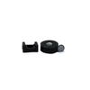 22mm Dia x 6mm high Rubber Coated Cable Holding Magnet with 4mm Hole Cable Tie Clip (Black) - 4.3kg Pull (Pack of 2) view 3
