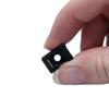 22mm Dia x 6mm high Rubber Coated Cable Holding Magnet with 4mm Hole Cable Tie Clip (Black) - 4.3kg Pull (Pack of 2) view 4