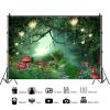 12x8ft Enchanted Forest Backdrop Spring Fairy Wonderland Mushroom Natural Photography Background Kids Children Birthday Baby Shower Party Banner Decorations Supplies Photo Booth Props view 2