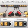 12 Outlet Heavy Duty Long Power Strip Surge Protector, Wall Mount Metal Power Strip with Flat Plug, 2100J, 15A Circuit Breaker, 6FT Cord for Garage, School, Shop, and Under Desk Use view 4