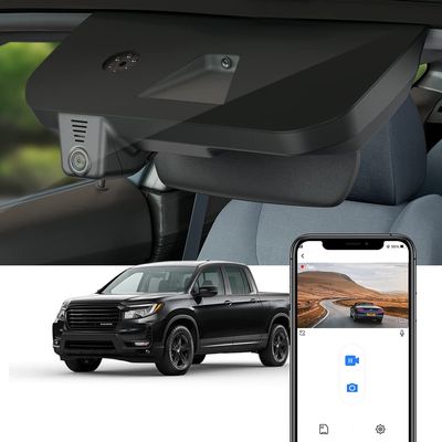 Fitcamx 4K Dash Cam Suitable for Honda Ridgeline 2017-2025 RT RTS RTL TrailSport Black Edition (DZ-9188), OEM Look, 2160P UHD Video, Built-in WiFi & APP, Loop Recording, G-Sensor, Plug&Play, 64GB Card