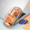 Wireless Mouse, Bluetooth+2.4GHz Rechargeable Mouse with USB Receiver, 2400DPI LED Slim Silent Computer Portable Bluetooth Transparent Mouse for MacBook/Laptop/Pro/iPad/Windows(Orange) view 4