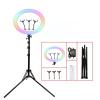 KASINshooting Photographic Camera Multi Color Selfie Tripod Ringlight Kit Dimmerble 56cm 22 inch Led RGB Circle Ring Light for Live Broadcast (with 1.6Meter Tripod) view 1