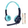 Kids Headphones with Microphone, Childrens Headset Stereo Foldable Portable 3.5mm Wired Kids Headphones for Smartphones Computers view 1