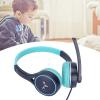 Kids Headphones with Microphone, Childrens Headset Stereo Foldable Portable 3.5mm Wired Kids Headphones for Smartphones Computers view 4