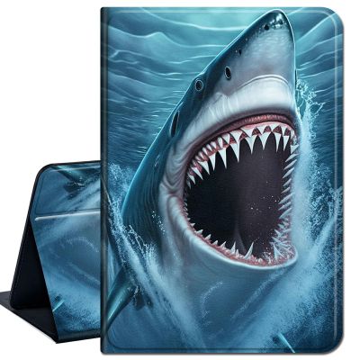 Case for 6" All-New Kindle (11th Generation, 2022 Release),Slim Lightweight Smart Shell Stand Cover with Auto Wake/Sleep for Kindle 2022 e-Reader,Cute Blue Sharks