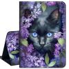 Case for 6" All-New Kindle (11th Generation, 2022 Release),Slim Lightweight Smart Shell Stand Cover with Auto Wake/Sleep for Kindle 2022 e-Reader,Cute Black Cat Flower view 1
