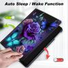 Case for 6" All-New Kindle (11th Generation, 2022 Release),Slim Lightweight Smart Shell Stand Cover with Auto Wake/Sleep for Kindle 2022 e-Reader,Blue Pink Roses Butterfly view 4