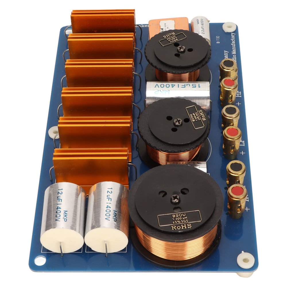 Frequency Divider, 2 Way Speaker Crossover Super Power Inductor Resistor PCBA Professional Heat Dissipation for Conference