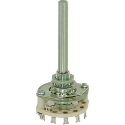 SWel D4C0206S, Rotary Switch, 2-6pos, 1deck, 2pole/Deck, DP6T, Shorting, 30, Solder Lug