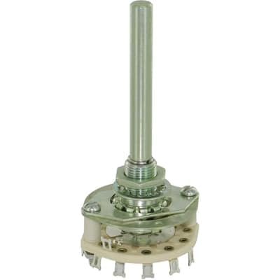 SWel D4C0206S, Rotary Switch, 2-6pos, 1deck, 2pole/Deck, DP6T, Shorting, 30, Solder Lug