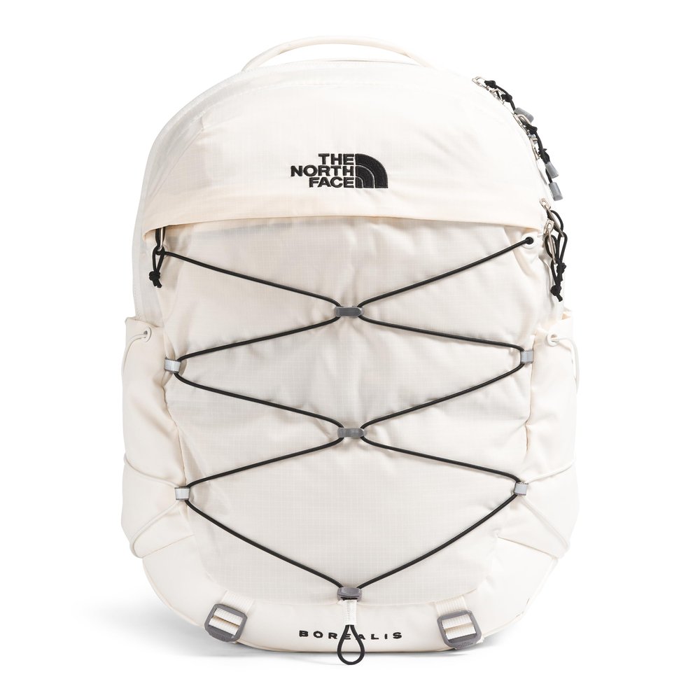 The North Face Women's Borealis Commuter Laptop Backpack - Everyday Travel Bag, 16" Laptop Sleeve, Reflective Details, Gardenia White/TNF Black-NPF, One Size