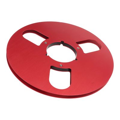 10.5 Inch Empty Reel, Aluminum Alloy Opening Machine Parts Takeup Reel for Nab Reel to Reel Tape Recorder with 3 Hole Wind Resistance Yellow