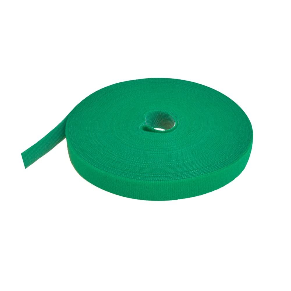 InstallerParts Cable Management Hook and Loop Strap Tape, 50 Ft, 0.8'', Green, 5 Pack