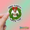 3" Elf OMG Santa Christmas Holiday Classic Quality Laminated Sticker Decal for kindle tablet pc laptop view 3
