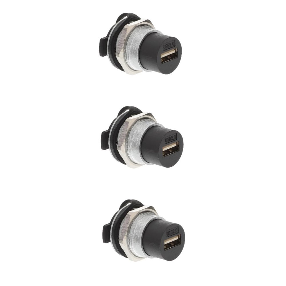 3pcs Professional USB 2.0 Extender USB Adapter Female to Female Coupler