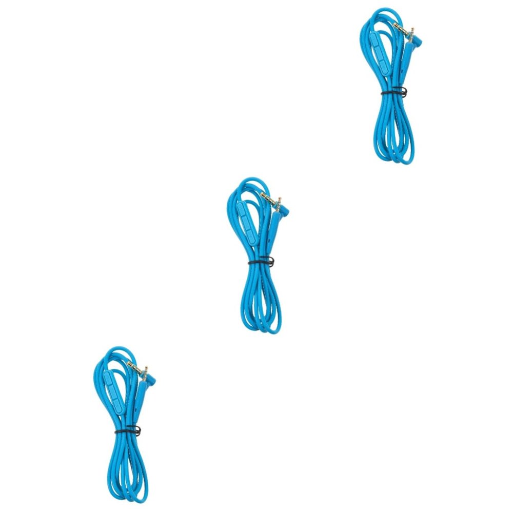 3pcs Headphone Extension Cable Decorative Audio Cable Wire Noise Reduction Replacement Cord Headphones School Use Compatible