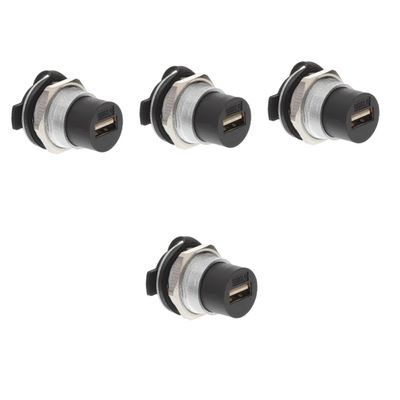 4pcs USB Flush Mount Connector Female to Female Adapter for Panel Installation USB Pass Through Coupler for Desktop and Laptop Connections and Scratch-Resistant