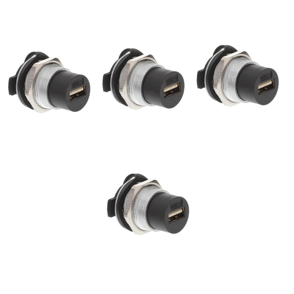 4pcs USB Flush Mount Connector Female to Female Adapter for Panel Installation USB Pass Through Coupler for Desktop and Laptop Connections and Scratch-Resistant