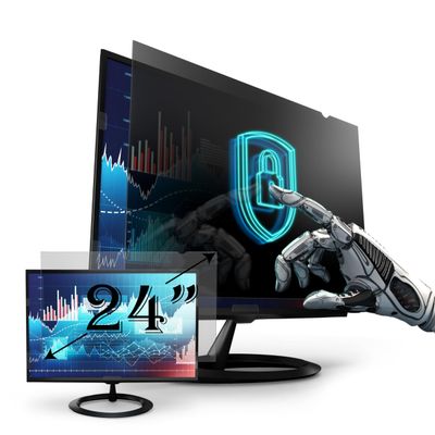 [2 Pack] Premium Privacy Screen Filter for 24 Inches Desktop Computer Widescreen Monitor with Aspect Ratio 16:09. Anti Glare and Anti Blue Light Protection