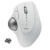 ELECOM Ergonomic Comfort Design Trackball IST Bluetooth 5.3, Super-Smooth Tracking with Roller Ball Bearing, 36mm Ball, Thumb control, Compatible for Windows, PC, Mac, iPadOS, and Android (M-IT11BRWH) view 1