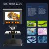 Gavigain LCD Digital Microscope 4.3-inch LCD Digital Microscope 1000X Magnification Zoom HD 1920x1080P Electron Microscope with 8 Adjustable LED Lights Welding Electron Microscope view 4