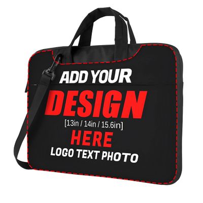 Custom Laptop Bag,Add Your Photo Text,Personalized Shoulder Laptop Bag Customized Briefcase Computer Protective Carrying Case