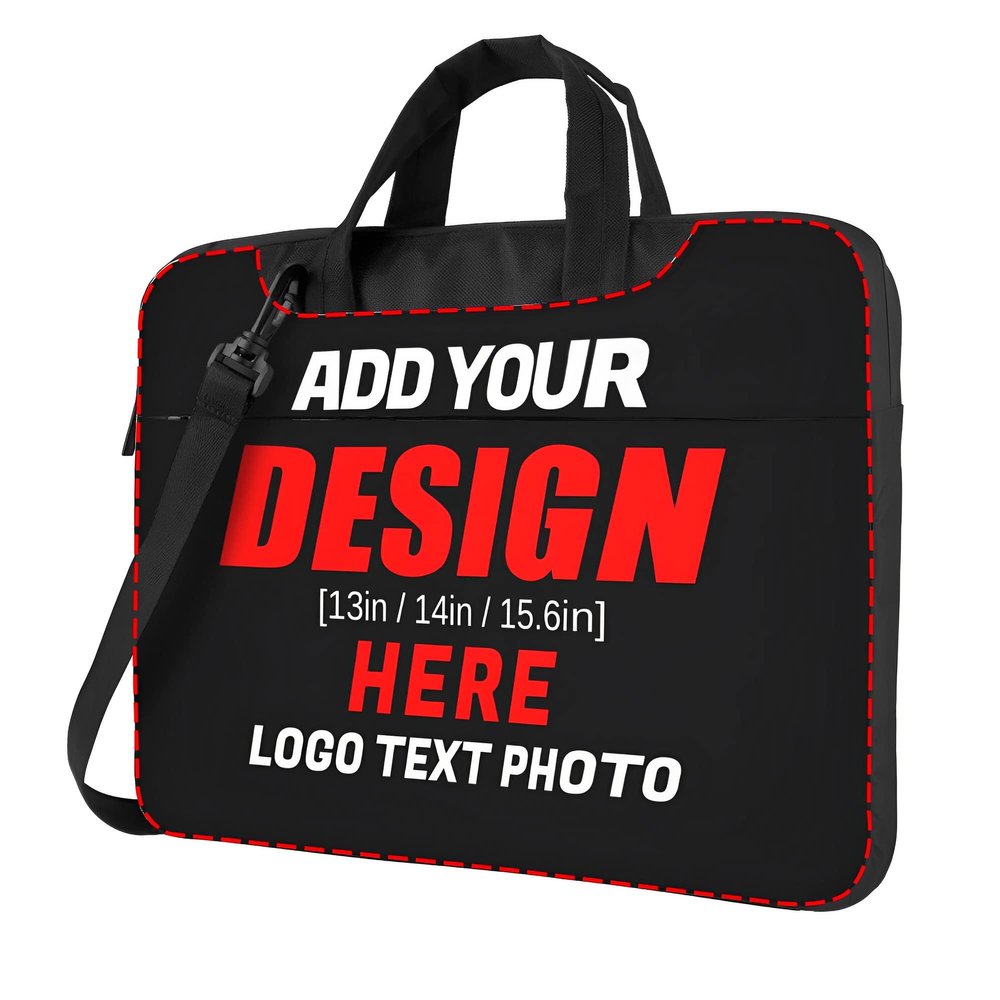 Custom Laptop Bag,Add Your Photo Text,Personalized Shoulder Laptop Bag Customized Briefcase Computer Protective Carrying Case