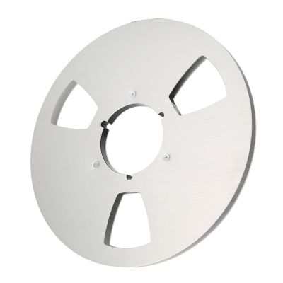 10 Inch Empty Tape Reel, Open Reel Audio Aluminum Alloy Takeup Reel 456 Sound Reels Open Reel Tape Empty Reel for Recording, 1/4 Inch Tape(Silver)