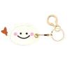 BORKUANA Leather Keychain Holder Case Compatible with Apple AirTag, Cute Protective Air Tag Cover with Keychain Ring, Anti-Scratch Finder GPS Tracker Case for Wallet Keys(Dumpling) view 1