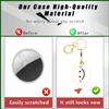 BORKUANA Leather Keychain Holder Case Compatible with Apple AirTag, Cute Protective Air Tag Cover with Keychain Ring, Anti-Scratch Finder GPS Tracker Case for Wallet Keys(Dumpling) view 4