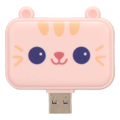 Gavigain 3 in 1 Cute USB Hub, Multifunction USB A to USB3.0 and USB2.0 USB Port Expander Multifunction USB Dock Station for Mouse Keyboard Laptop PC for Girls Student(Coral)