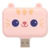 Gavigain 3 in 1 Cute USB Hub, Multifunction USB A to USB3.0 and USB2.0 USB Port Expander Multifunction USB Dock Station for Mouse Keyboard Laptop PC for Girls Student(Coral) view 1