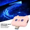 Gavigain 3 in 1 Cute USB Hub, Multifunction USB A to USB3.0 and USB2.0 USB Port Expander Multifunction USB Dock Station for Mouse Keyboard Laptop PC for Girls Student(Coral) view 4