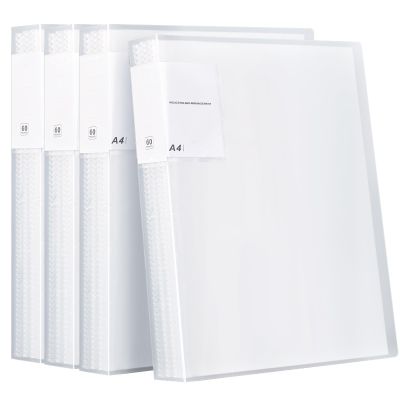 4 Pack A4 Presentation Book,Binder with Plastic Sleeves,60 Pockets Portfolio Folder Display Book with Sheet Protectors for School,Office
