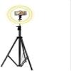 CAFFIA Selfie Ring Light, Desktop Circle Lamp with Tripod Stand and Phone Holder, for YouTube, Selfie, Facetime, Makeup, Shooting view 1