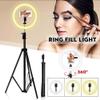 CAFFIA Selfie Ring Light, Desktop Circle Lamp with Tripod Stand and Phone Holder, for YouTube, Selfie, Facetime, Makeup, Shooting view 2