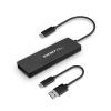M.2 NVME + SATA SSD Enclosure, USB C 3.1 Gen 2 (10 Gbps), NVMe SSD Enclosure Supports M and B&M Keys 2280/2230/ 2242/2260 SSDs view 1