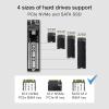 M.2 NVME + SATA SSD Enclosure, USB C 3.1 Gen 2 (10 Gbps), NVMe SSD Enclosure Supports M and B&M Keys 2280/2230/ 2242/2260 SSDs view 3