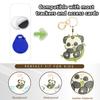 BORKUANA Leather Keychain Holder Case Compatible with Apple AirTag, Cute Protective Air Tag Cover with Keychain Ring, Anti-Scratch Finder GPS Tracker Case for Wallet Keys(Panda) view 3