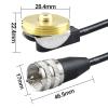 YOTENKO Adjustable NMO Antenna Lip Mount w/UHF PL259 Male Connector RG58U Cable 5M/16.4FT, for Truck Vehicle Car Ham Mobile Radio No Drill Installation view 4