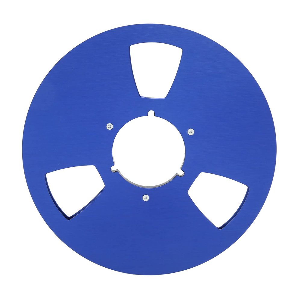 10 Inch Empty Tape Reel, Open Reel Audio Aluminum Alloy Takeup Reel 456 Sound Reels Open Reel Tape Empty Reel for Recording, 1/4 Inch Tape(Blue)