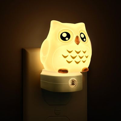L LOHAS LED 1 Pack Cute Night Light and 1 Pack Owl Night Light