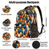 18 In Backpack for Men Women, Baseball Print Ball Theme Large Capacity Backpack Hiking Travel Laptop Back Pack Casual Daypack view 2