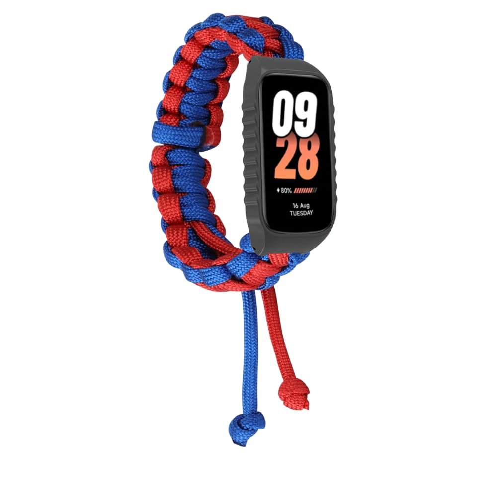 BAEFAD Sport Strap Compatible with Xiaomi Mi Band 8 Active, Sport Weave Strap Leisure Adjustable Lightweight Watch Band Compatible with Xiaomi Mi Band 8 Active