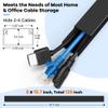 126in Cord Hider Kit, Wire Hiders for TV on Wall, Paintable Cable Management Kit, Wire Cover for Wall Mount TV, Hide Wires Along Wall, Black Cord Cover Wall Wire Management, 8xL15.7in W0.95in H0.55in view 2